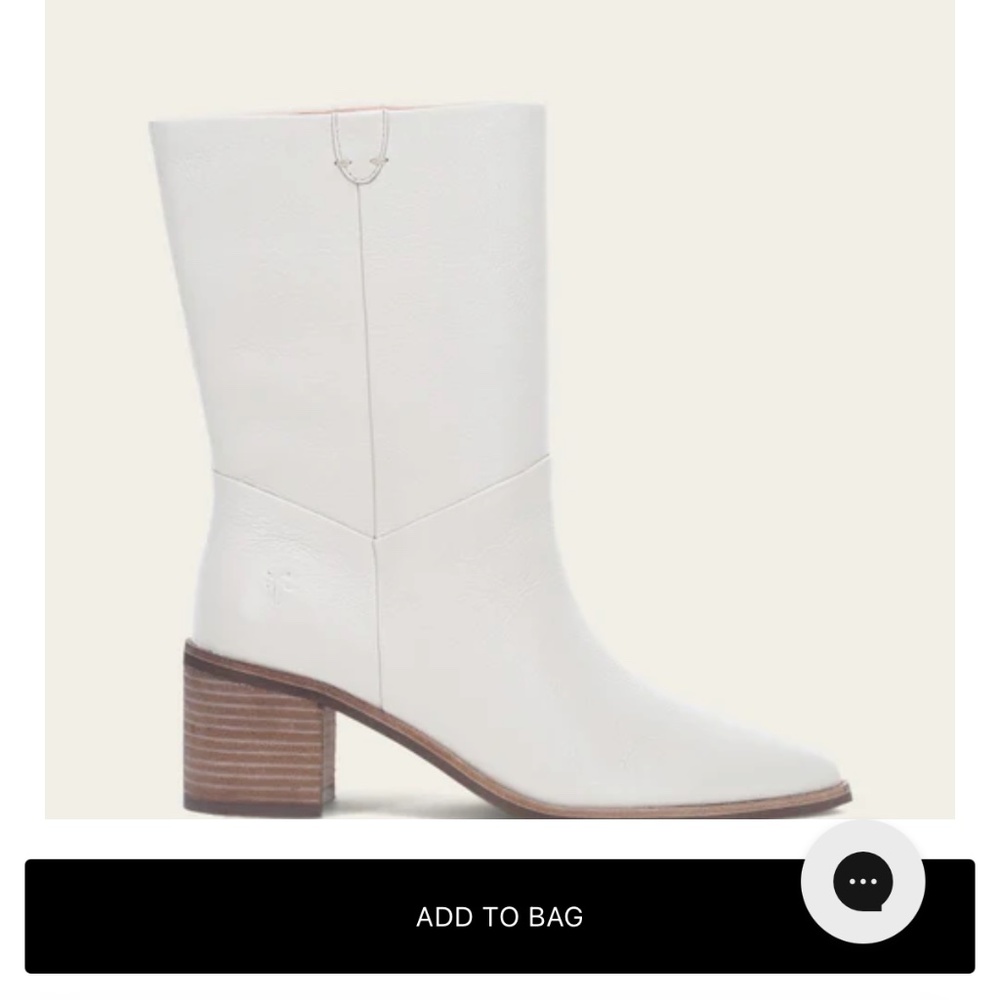 Frye Sadie softy mid boot in ivory.